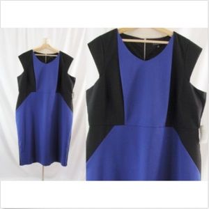 Eloquii 24 NEW Purple Color Block Sheath Dress
